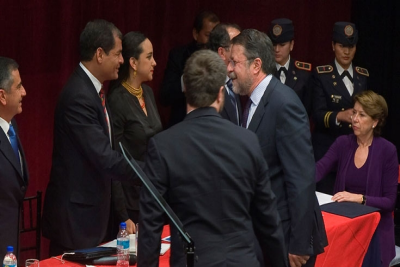 Reunión presidente Correa y Hasan Tuluy